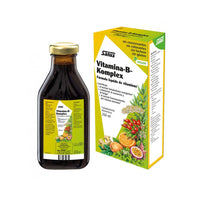 Vitamina B-Komplex SalusFlora en botella de 250 ml, suplemento de vitaminas B en solución líquida.