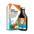Botella de Saludynam de 250 ml de SalusFlora, envase de suplemento natural en frasco transparente con etiqueta.